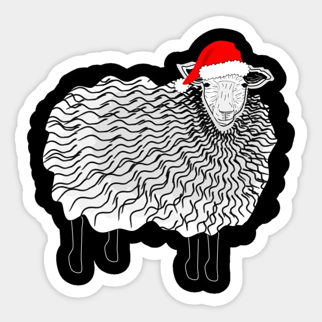 Christmas Sheep Sticker by Sci-Emily